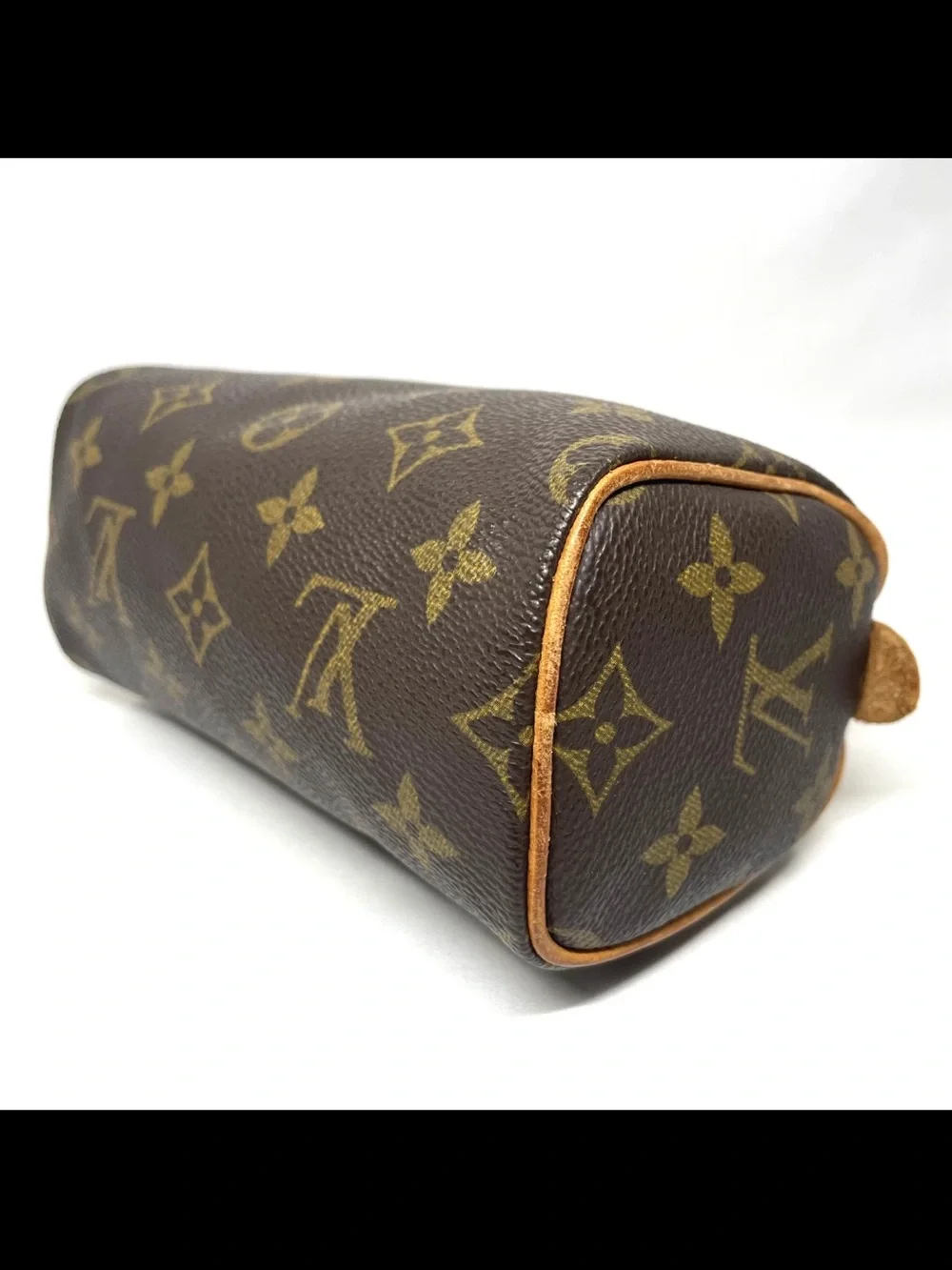 Louis Vuitton Brown Monogram Mini Speedy with Tan Trim
